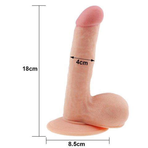 Dildo realistyczne z przyssawką żylaste 18 cm Lovetoy