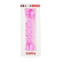 Dildo szklane różowe z wypustkami i główką 18 cm Lovetoy