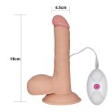 Dildo z przyssawką z wibracjami wyżyłowany 18 cm Lovetoy