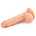 Wyżyłowany penis gruby z przyssawką dildo 20 cm Lovetoy