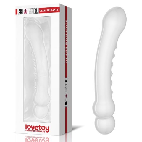 Zakrzywione przezroczyste dildo z wypustkami 17 cm Lovetoy