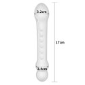 Zakrzywione przezroczyste dildo z wypustkami 17 cm Lovetoy