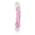 Zakrzywione różowe dildo zabawka z wypustkami 17cm Lovetoy