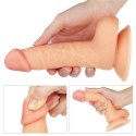 Czarny strap-on z gumowym penisem wibracje pilot Lovetoy