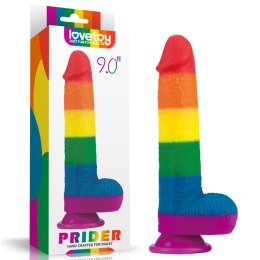 Dildo tęczowe elastyczne z przyssawką 22,5 cm Lovetoy