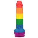 Dildo tęczowe elastyczne z przyssawką 22,5 cm Lovetoy