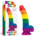 Tęczowe dildo elastyczne z przyssawką 20,5 cm Lovetoy