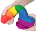 Tęczowe dildo elastyczne z przyssawką 20,5 cm Lovetoy