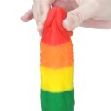 Tęczowe dildo elastyczne z przyssawką 20,5 cm Lovetoy