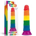 Tęczowe dildo elastyczne z przyssawką silikonowe Lovetoy