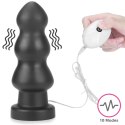 Duży czarny silikonowy korek analny wibracja 20 cm Lovetoy