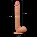 Super giętkie dildo z przyssawką i jądrami 27,5 cm Lovetoy