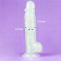 Dildo led giętkie duży penis podświetlany 21,5 cm Lovetoy