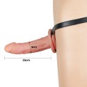 Gumowy strap-on sex analny żylasty trzon 18 cm Lovetoy