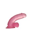 Jasnoróżowe dildo silikonowe z przyssawką 15 cm Lovetoy