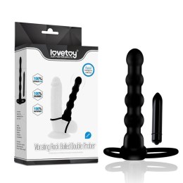 Mały czarny wibrator z nakładką silikonową 16 cm Lovetoy