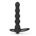 Mały czarny wibrator z nakładką silikonową 16 cm Lovetoy