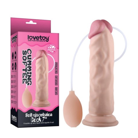 Proste dildo eko skora z przyssawką i wytryskiem Lovetoy