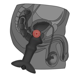 Stylowy i praktyczny czarny wibrator prostaty Lovetoy