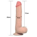 Wodoodporne dildo podwójna skóra przyssawka 23 cm Lovetoy