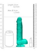 Dildo długie żylaste z mocną przyssawką penis 21cm RealRock