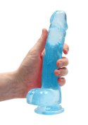 Dildo gumowe silikonowe żylaste z przyssawką 21 cm RealRock