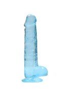 Dildo gumowe silikonowe żylaste z przyssawką 21 cm RealRock