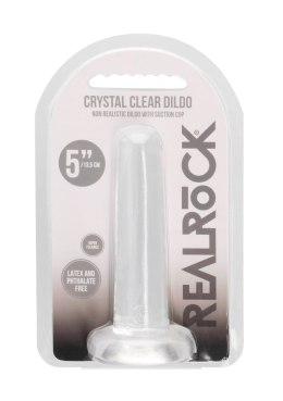 Małe gładkie przezroczyste dildo przyssawka 13,5cm RealRock