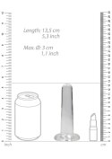 Małe gładkie przezroczyste dildo przyssawka 13,5cm RealRock