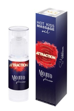 Żel jadalny do masażu Hot Kiss Smak Mojito 50ML Attraction