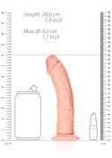 Curved Realistic Dildo with Suction Cup - 7""/ 18 cm RealRock