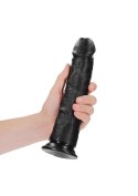 Czarne realistyczne żylaste dildo przyssawka 25 cm RealRock