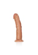 Czarne silikonowe dildo z mocną przyssawką 20 cm RealRock