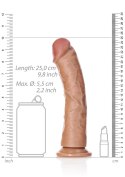 Duże realistyczne żylaste dildo przyssawka 25 cm RealRock