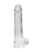 Duży przezroczysty żylasty penis grube dildo 24 cm RealRock