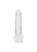 Duży przezroczysty żylasty penis grube dildo 24 cm RealRock