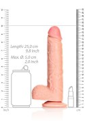 Duży żylasty penis dildo z mocnaą przyssawką 25 cm RealRock