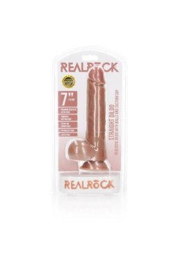 Miękkie duże żylaste dildo z mocną przyssawką 20cm RealRock