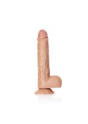 Miękkie duże żylaste dildo z mocną przyssawką 20cm RealRock