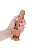 Miękkie duże żylaste dildo z mocną przyssawką 20cm RealRock