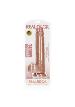 Miękkie duże żylaste dildo z mocną przyssawką 34cm RealRock