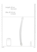 Podwójne silikonowe dildo gładkie długie 42 cm RealRock