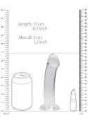 Proste lekko zagięte dildo z przyssawką 16,6 cm RealRock