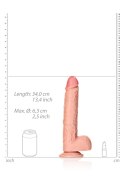 Realistyczny wielki penis żylaste dildo 34 cm RealRock