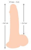 Realistyczny żylasty penis z przyssawką 19 cm Nature Skin