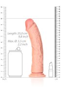 Silikonowe duże dildo z mocną przyssawką 25 cm RealRock