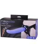 Vibration Dildo Strap-On 9inch Purple