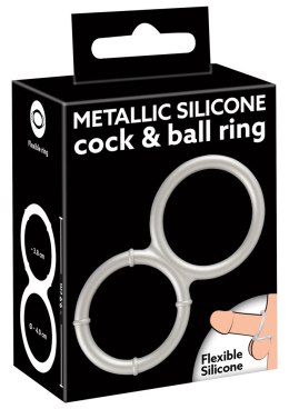 Pierścień metaliczny silikonowy erekcyjny potrójny You2Toys