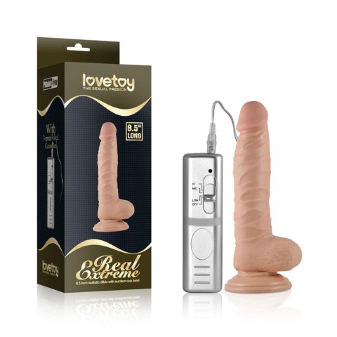 8.5"" Real Extreme Vibrating Dildo Flesh