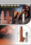 8.5"" Real Extreme Vibrating Dildo Flesh